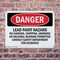 Signmission Lead Paint Hazard No Sanding Chipping Danger Sign, Plastic, 10in W x 7in L, 2PK OS-2PACK-DS-P-710-L-1942 - alternate 7